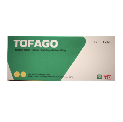 Tablets against migraine and headache Cafergot / Tofago (10 tablets)